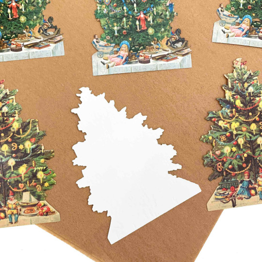 Fancy Christmas Trees Loose Christmas Paper Scrap Pack